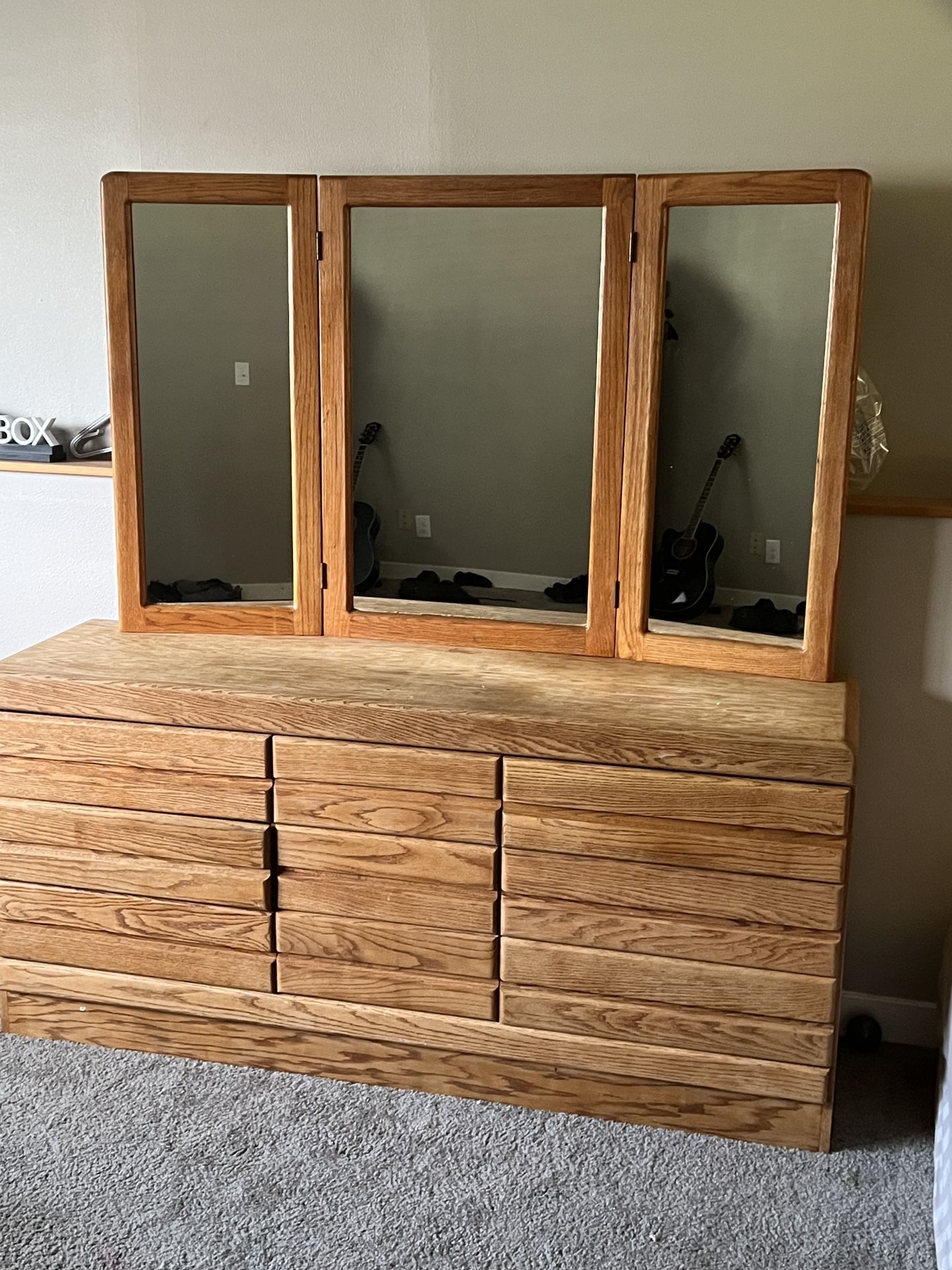 Solid Oak Dresser