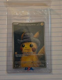 Pikachu Grey Felt Hat 085/P - Pokemon 2023 Van Gogh Museum Promo Card SEALED