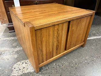 Natural Wood Finish Storage Coffee Table