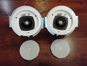 (2) JBL Model Control 24CT In Ceiling Speakers  Home Theater Surround Sound Intercom 