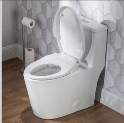 Elongated toilet combo with dual flush, 0.9/1.28 GPF, white BT04