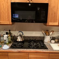Oven, Microwave,  Cooktop and Stainless Steel Sink
