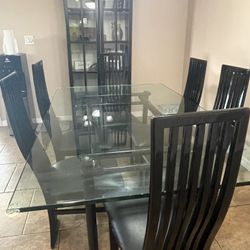 Dining Room Table, 6 Chairs, China Cabinet