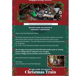 IRVINE PARK CHRISTMAS TRAIN OF LIGHTS - Tonight