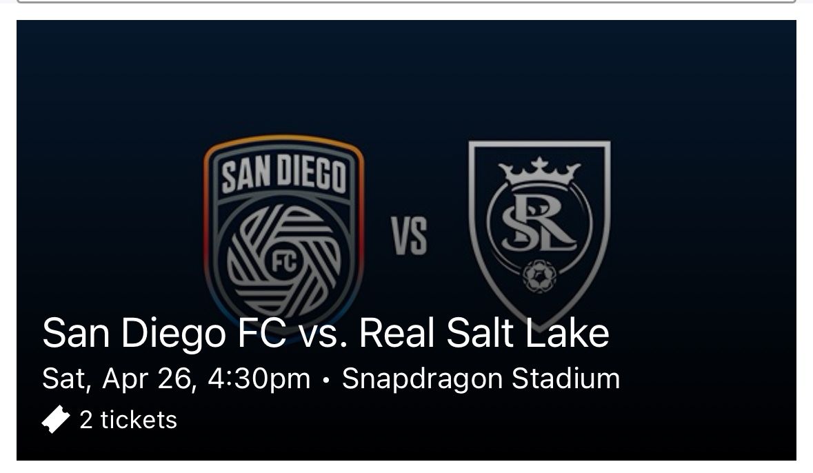 SDFC VS REAL SALT LAKE - 2 Tickets