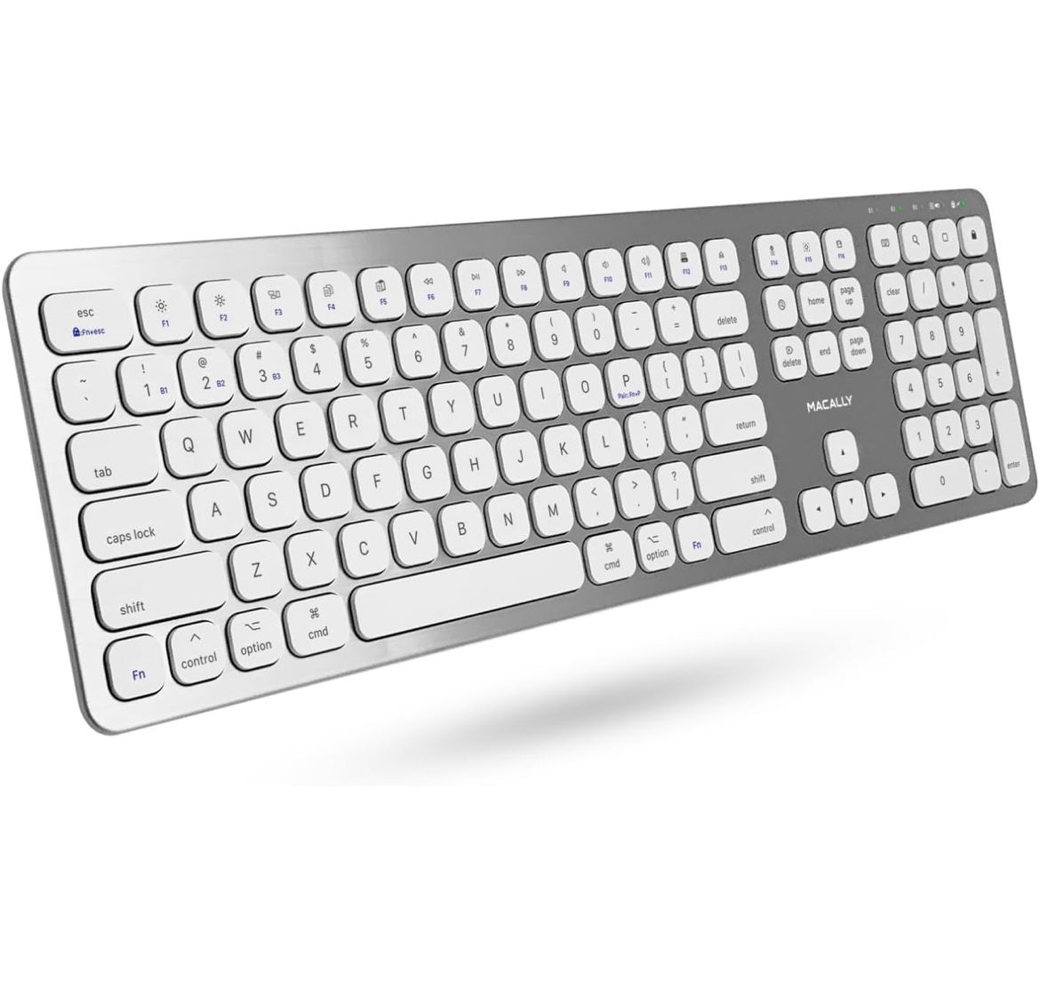 Macally Premium Wireless Bluetooth Keyboard for iMac, MacBook, Mac Pro - Compatible Apple Keyboard for Mac Mini, MacBook Pro/Air Laptop @J13-682