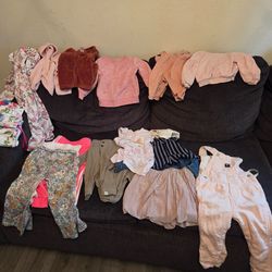 Bag of baby girl clothes 6 mos - 3T