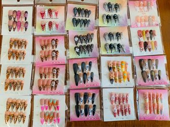 Press-On Nail Art Sets $5 each set