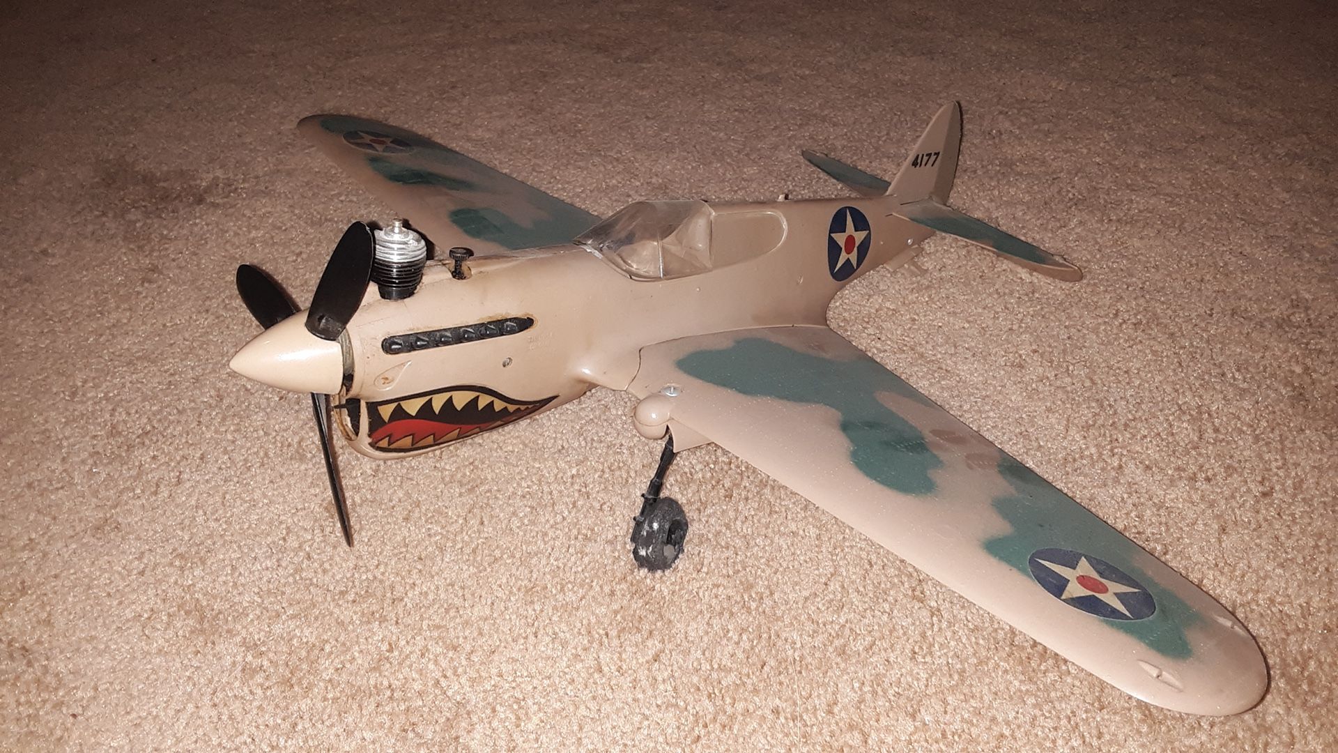 Cox P-40 Warhawk Control Line Model Airplane