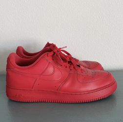 All Red Nike Air Force 1’s