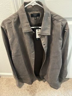 Banana Republic Vegan Suede Shirt Jacket