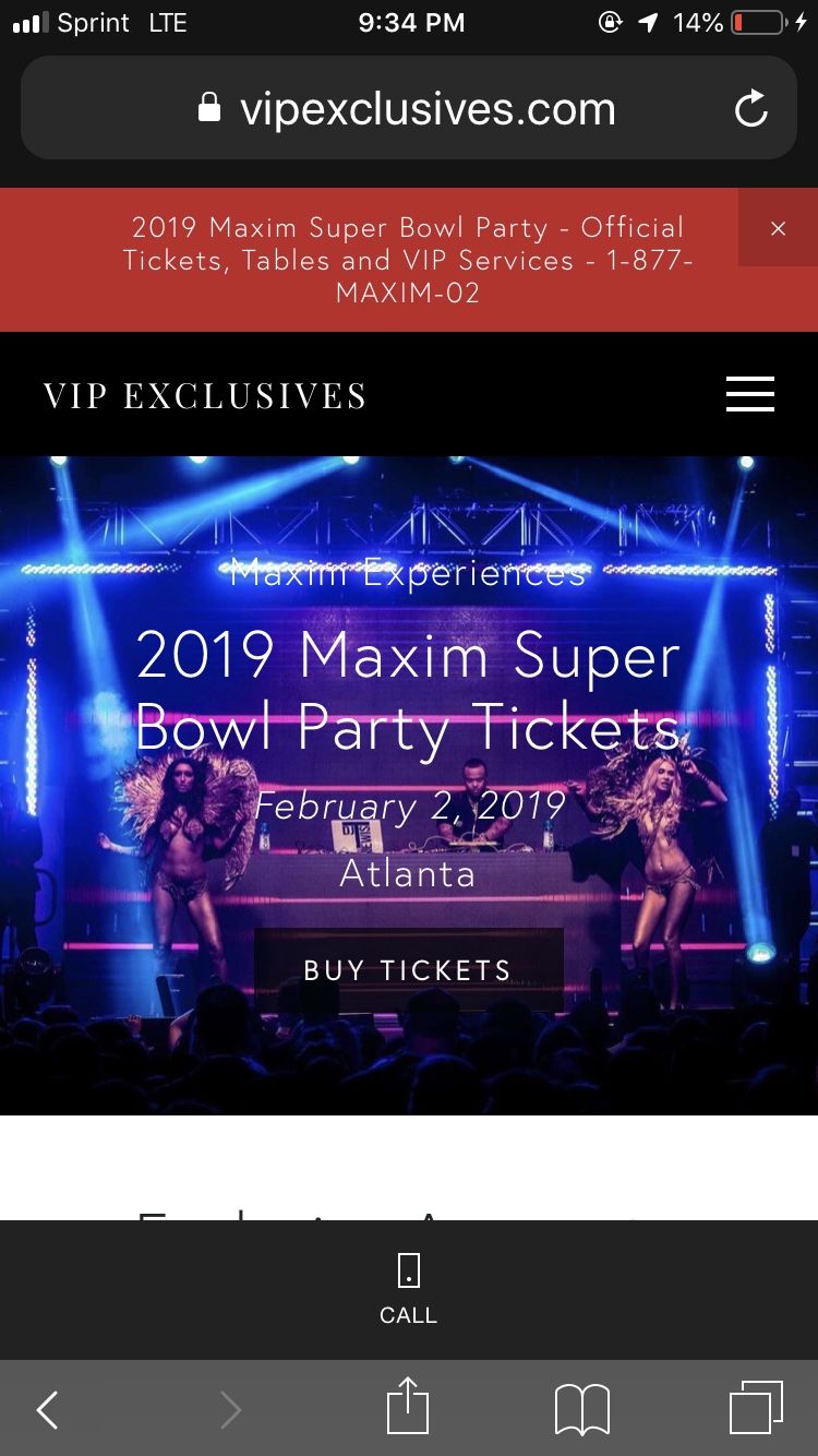 Maxim Party Tickets for Sale