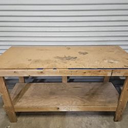 Wood workbench
