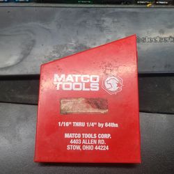 Matco Tools Drill Bit Set USA Cobalt Steel 13-Piece( 1/16”- 1/4”) DMC13.