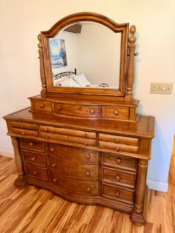 Dresser with mirror