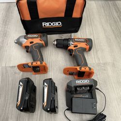 RIDGID 18V Cordless 2-Tool Combo Kit with Drill/Driver, Impact Driver, (2) 2.0 Ah Batteries, and Charger