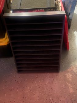Dark Wood Shelving Multi slots