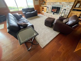 Leather couch set