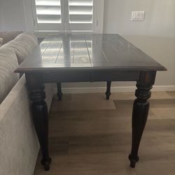 Counter Height Black Dining Room Table with 8 Chairs