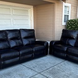 Gorgeous Real Leather Costco Couch + Loveseat with Recliners | FREE DELIVERY
