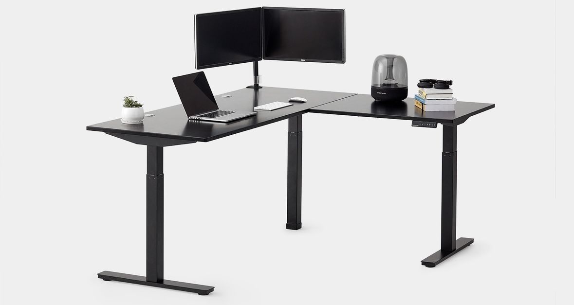 Autonomous Ai L Shape Corner Smart Stand Up Desk