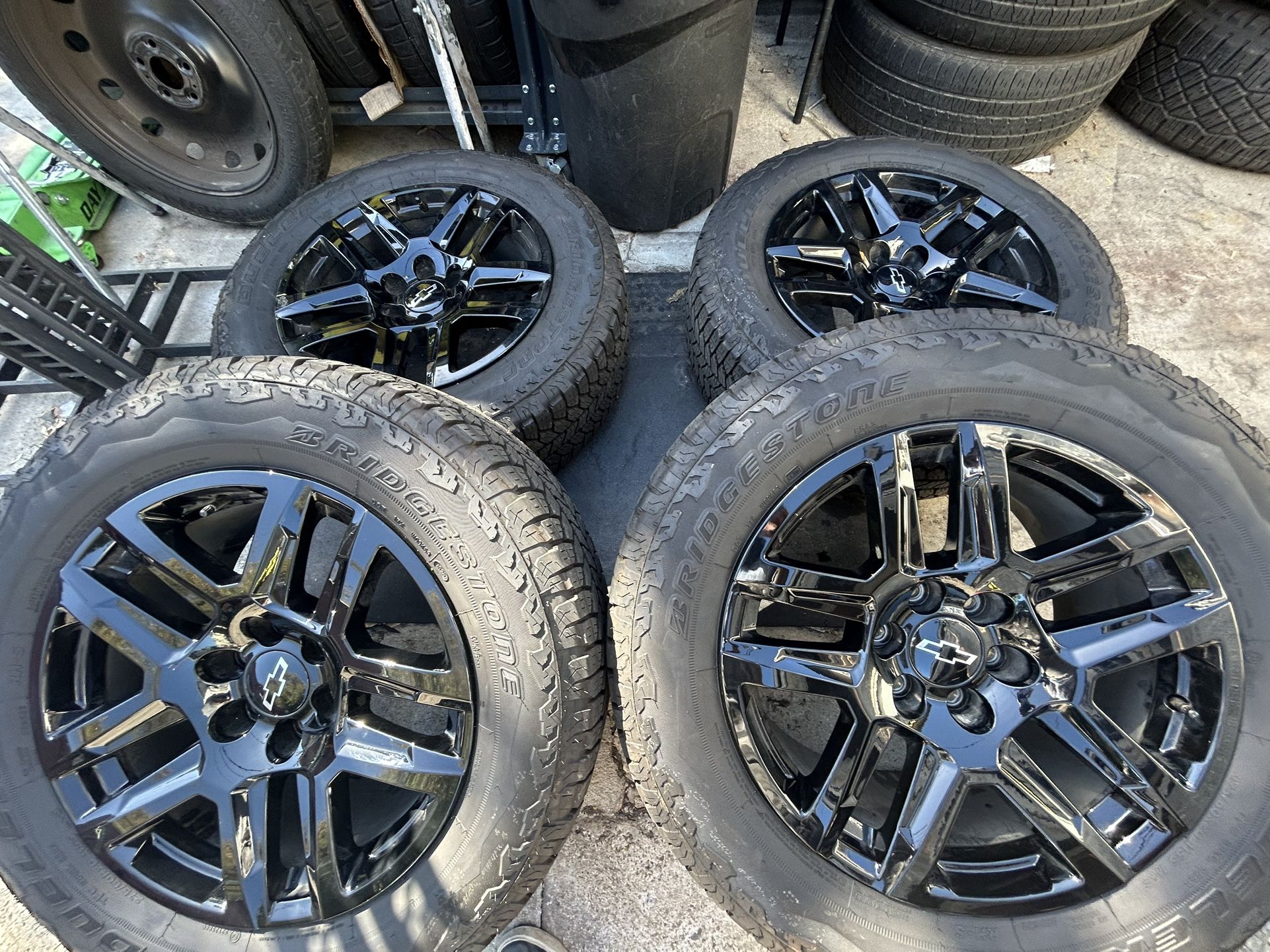OEM 20” 2019-24 Chevy Silverado 1500 Factory Wheels W/ Bridgestone Tires