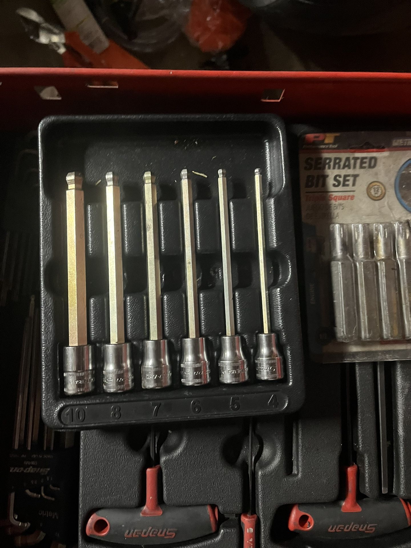 Snap On 6 pc 3/8" Drive Metric Long Ball Hex Bit Socket Set
