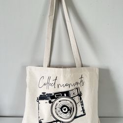 Collecting Moments Not Things Large Messenger Tote Bag   