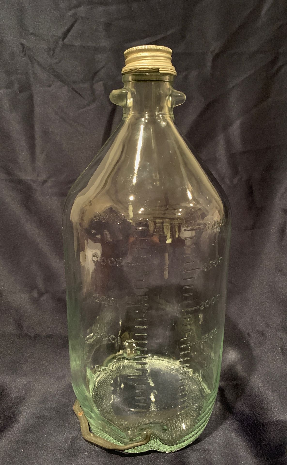 Antique Original Apothecary Chemistry Glass Bottle IV for Medicine 3000 ML
