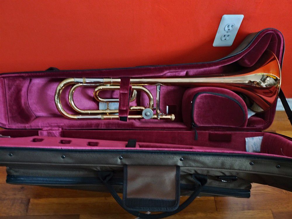 BEAUTIFUL, Pro-Tec Tenor Trombone Contoured Pro Pac Case Pro-Tec - Chocolate).... CHECK OUT MY PAGE FOR MORE ITEMS