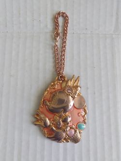 Minnie Mouse Tokyo Disney Easter Egg Hunt rose gold-tone metal Charm Keychain