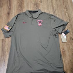 Nike Stanford Cardinal On Field Polo Salute to Service Team Issued Mens Size 2XL