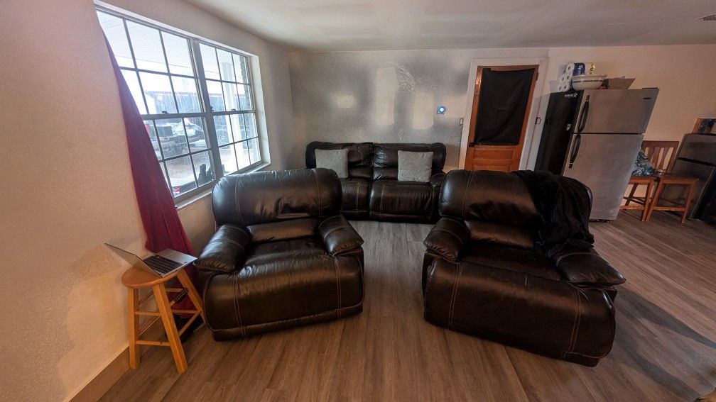 Leather living room set