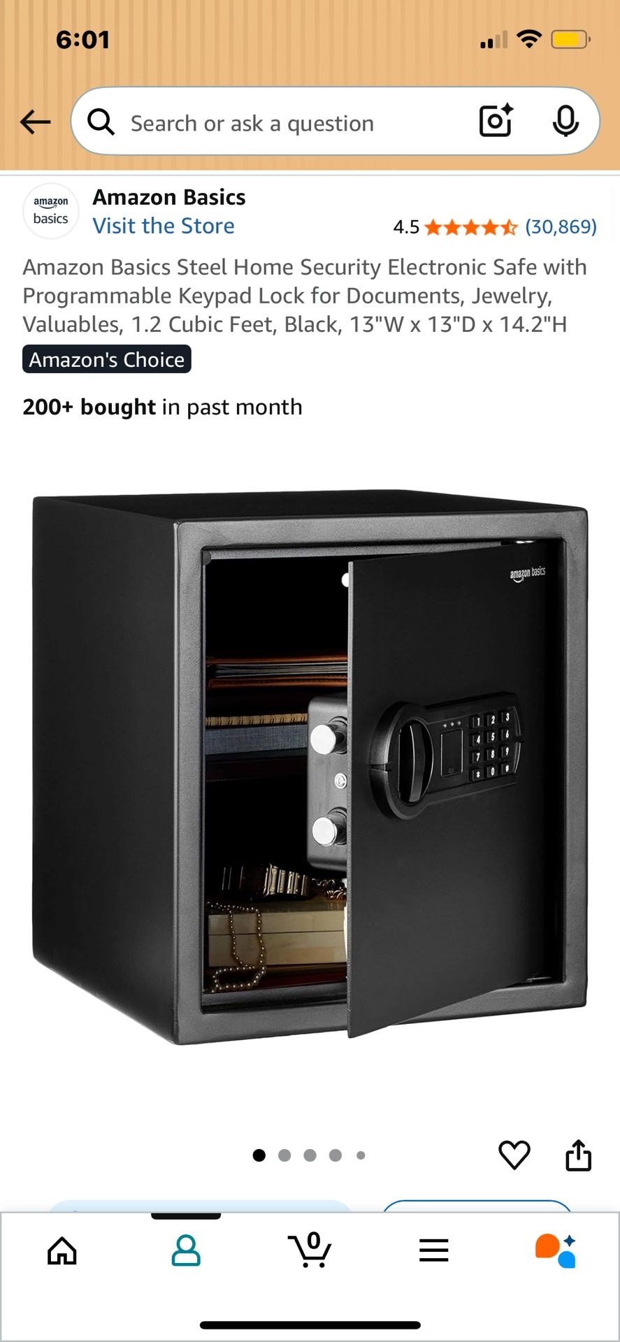 Amazon Basic Safe NEVER USED