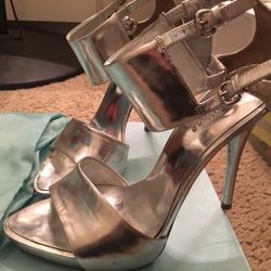 Silver Marciano High Heels