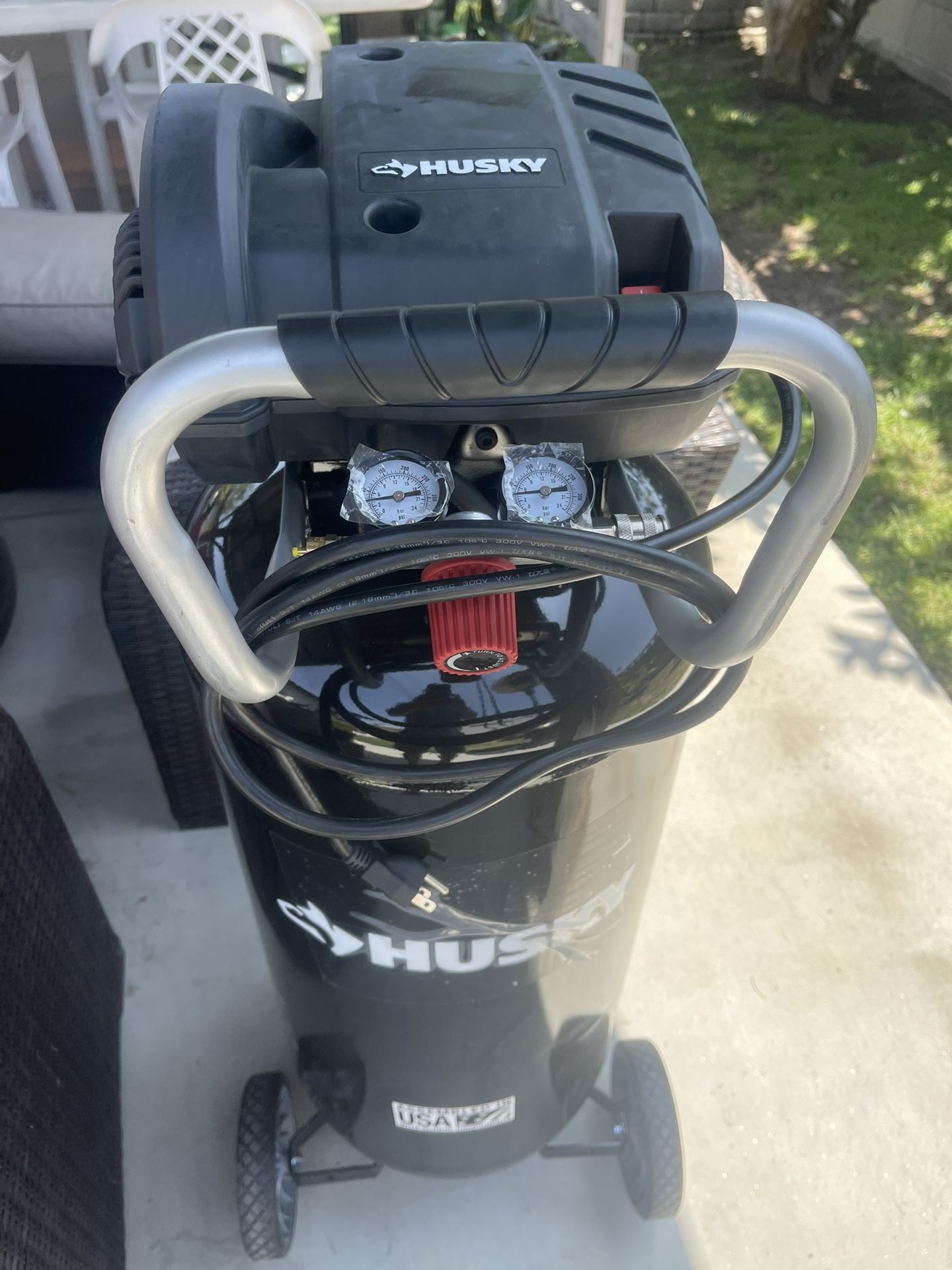Husky 20 Gal. 200 PSI Oil Free Portable Vertical Electric Air Compressor