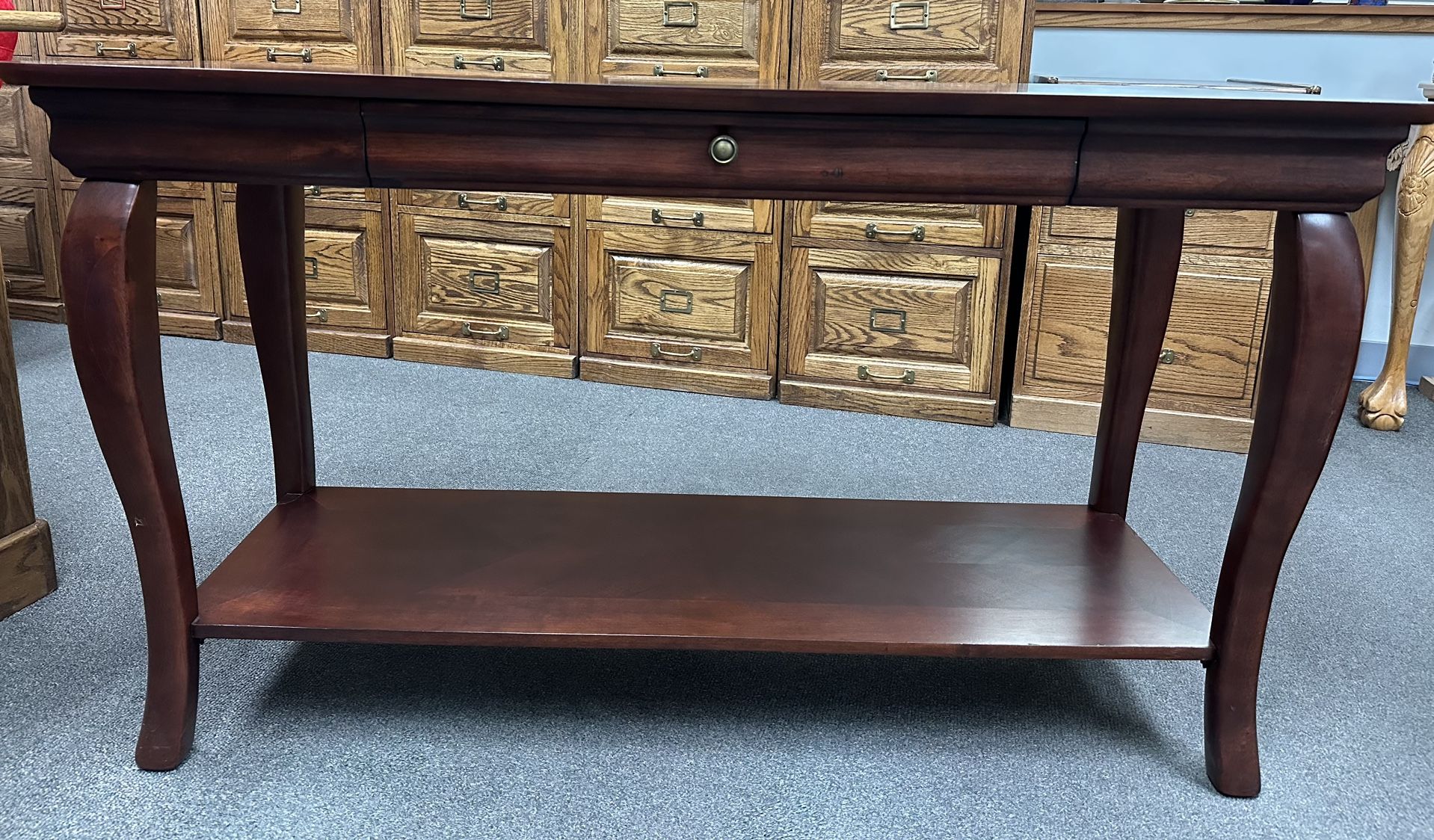 Console Table Cherry Finish