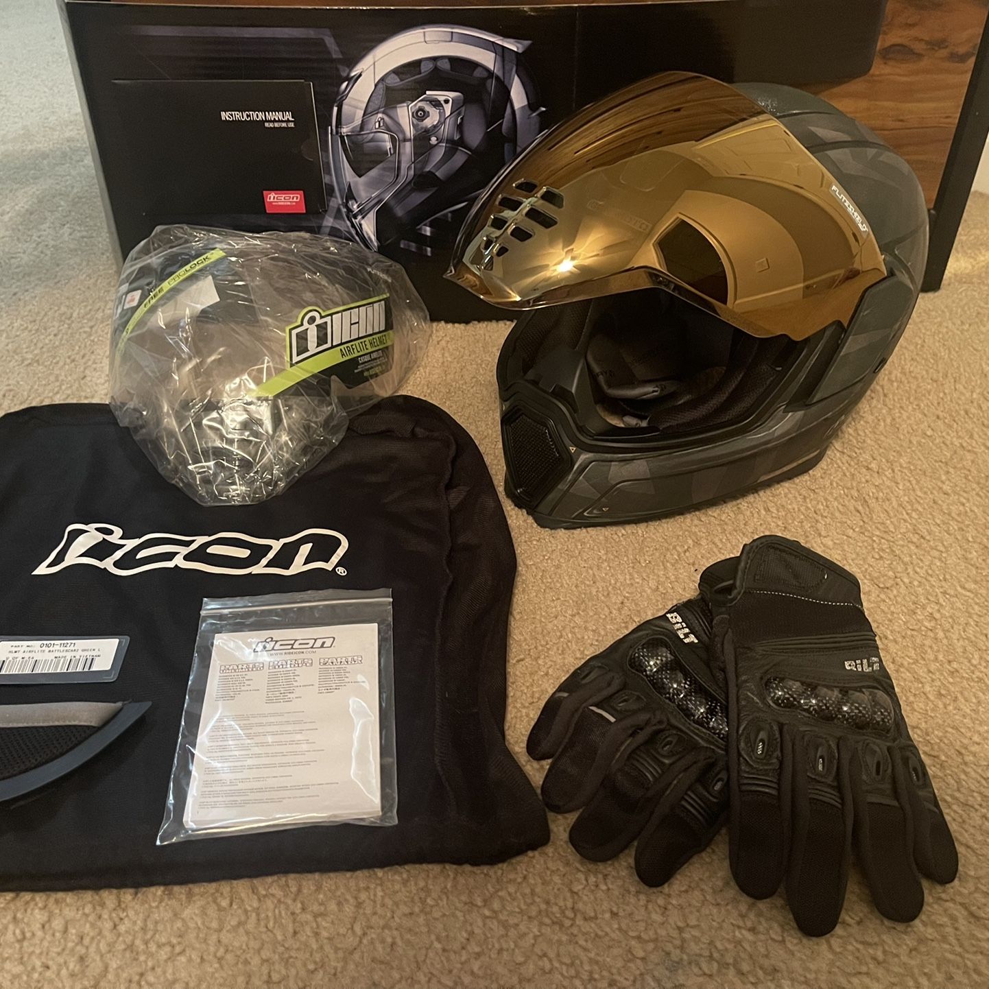 icon airflite battlescar 2 helmet with lights Free Forceshield gives you a distortion Icon Airflite Motorcycle Helmet (Battlescar