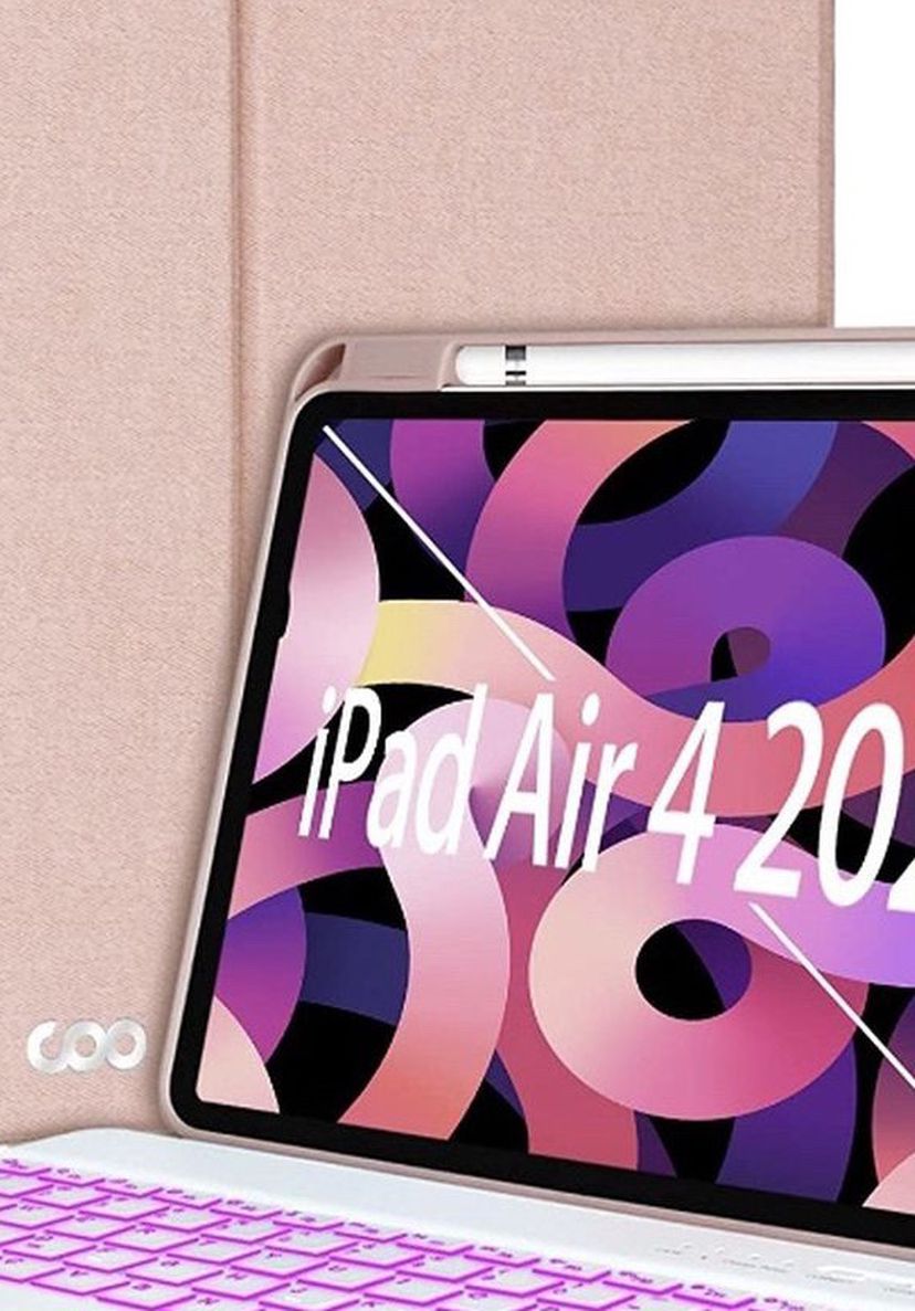 iPad Air 4th Generation Keyboard Case 10.9“ 2020, COO Keyboard Case for iPad Air 4th Gen/iPad Pro 11“ 2018-7 Color Backlit Detachable Wireless Keyboar