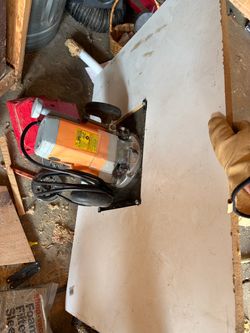 Orange Electric Wood Router with Base Plate