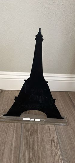 Eiffel Tower chalkboard sign