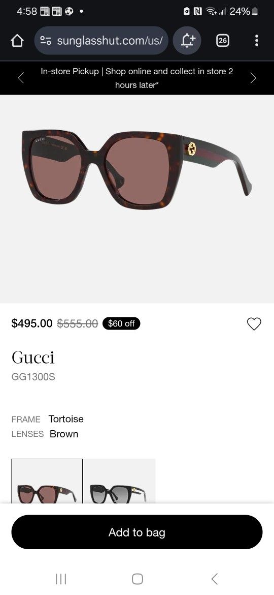New Gucci Sunglasses