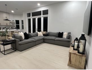 Gray Sectional Cloud Sofa - American Signature Cloud Sofá