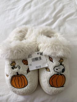 American Eagle AE Peanuts Snoopy Fall Pumpkin Slipper Women’s 6 NWT