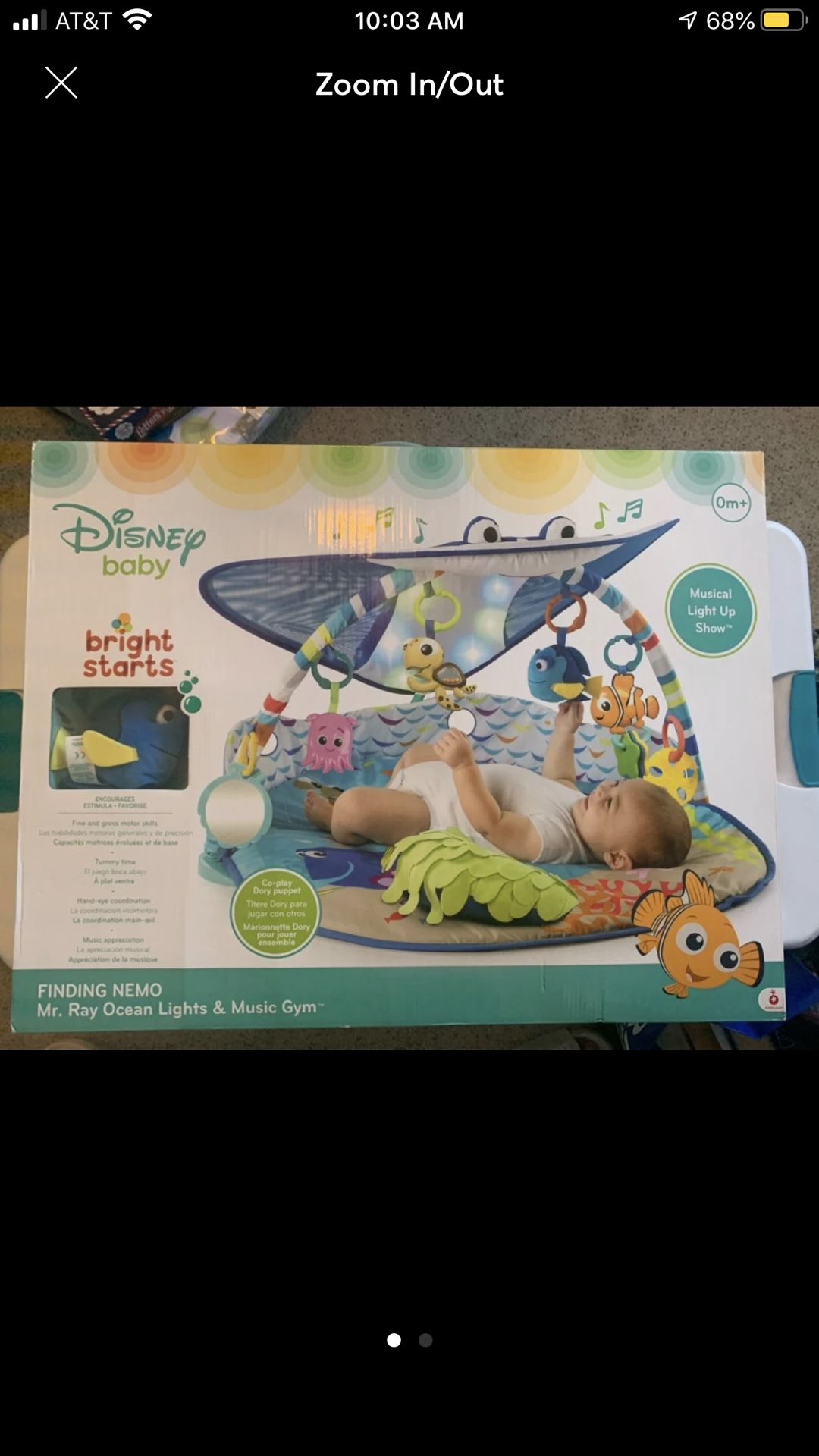 Finding nemo tummy time entertainer