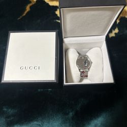 Silver Gucci Snake Watch 