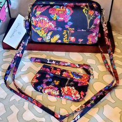Vera Bradley Floaral Crossbody Bag Set.