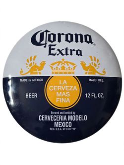Corona Extra Round Metal Bar Sign (15 inch)