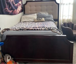 Queen Bed Frame with Upholstered Headboard make me an offer