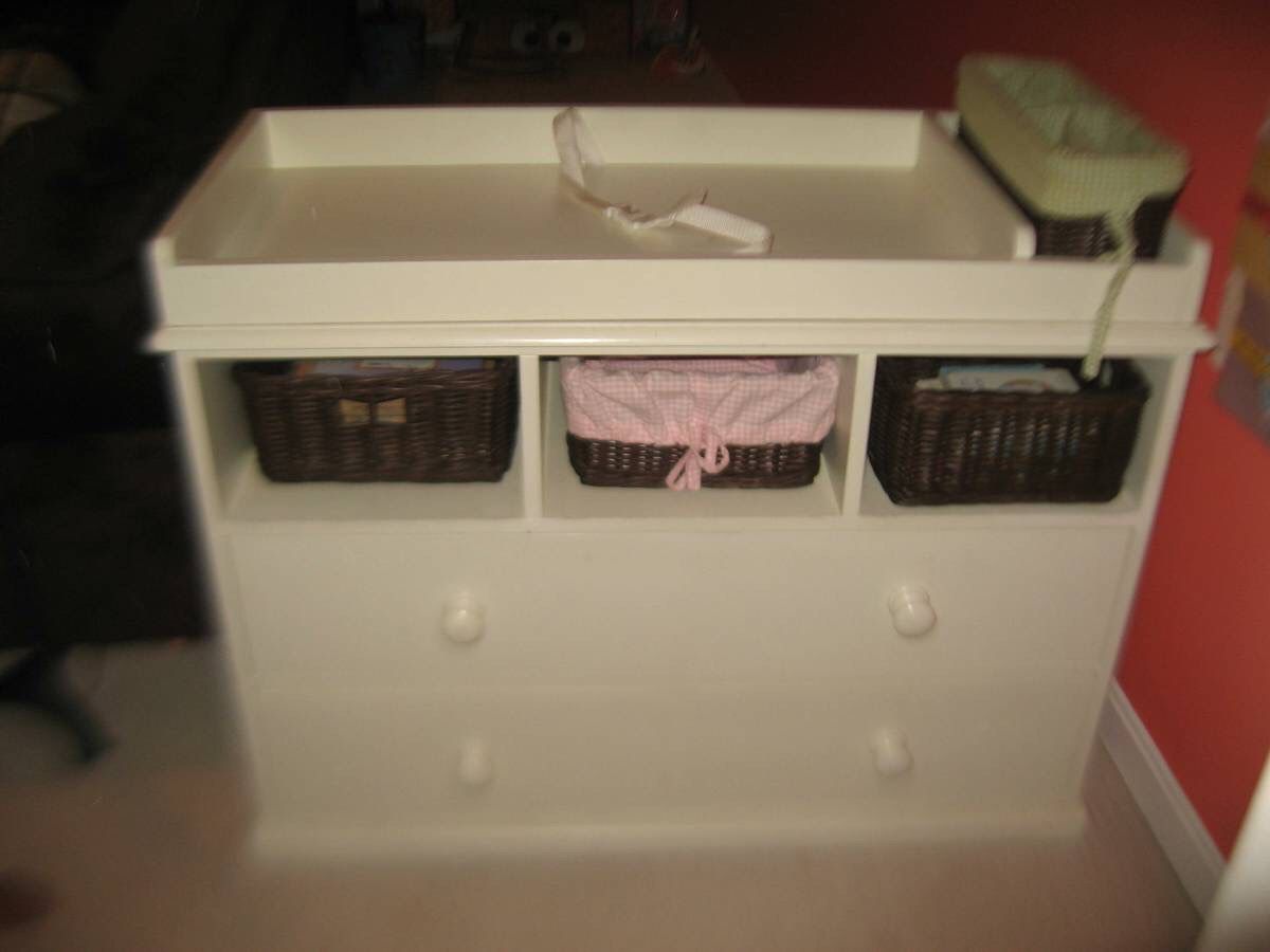 Pottery Barn Sleigh Changing Table with removable changing table